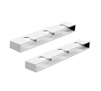 Lot de 2 porte-verres à vin inversés en plastique pour la cuisine et le rangement en fonction de leur taille et faciles à nettoyer (blanc)