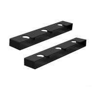 Lot de 2 porte-verres à vin noir et blanc pour bar ou cuisine avec construction en plastique antirouille (noir)