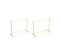 Lot de 2 porte-vêtements pour maison de poupée, accessoires de salon, porte-vêtements à suspendre, doré, 15 x 12 cm