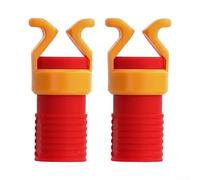 Lot de 2 porte-vis magnétiques en plastique pour tournevis - Pince de fixation pour le travail du bois - Rouge et jaune - 40 mm - Lot de 2
