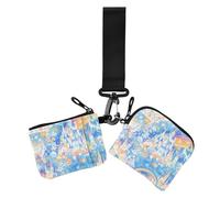 Lot de 2 portefeuilles à monnaie pour femme Motif château de conte de fées avec porte-clés, Dessin animé mignon conte de fées château, 1 size, Décontracté