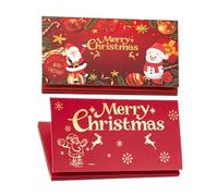Lot de 2 portefeuilles d'argent de Noël, enveloppes cadeaux de Noël, créatives et réutilisables, décoration de vacances, enveloppes d'argent pour garçons, filles, amoureux, adultes, amis