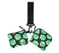Lot de 2 portefeuilles d'été en forme de cube de glace pour femme avec porte-clés, Glaçon vert été, 1 size, Décontracté