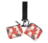 Lot de 2 portefeuilles drôles de l'Himalaya avec double dragonne pour femme - Porte-monnaie tendance avec porte-clés pour femme - 2 pièces, Chats de l'Himalaya drôles rouges, Moderne