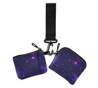 Lot de 2 portefeuilles fins et plats avec poche zippée pour femme Motif toile de vampire et lune, Dark bat vampire web moon, 1 size, Décontracté