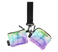 Lot de 2 portefeuilles pour femme - Petit portefeuille amovible avec dragonne amovible - Poche pour pièces de monnaie - Pour homme et femme, Couleur 15, 4.13"(L) x 3.5"(W), Accessoire de voyage