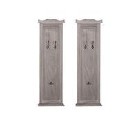 Lot de 2 portemanteaux T33 109x28x4cm gris-brun shabby