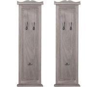 Lot de 2 portemanteaux T33 109x28x4cm gris-brun shabby Gris G