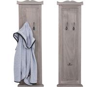 Lot de 2 portemanteaux T33 109x28x4cm gris-brun shabby Gris G