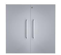 Lot de 2 portes bois plein pour bibliothèque Biblicase - aluminium