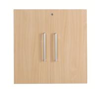 Lot de 2 portes bois plein pour bibliothèque Biblicase - hêtre