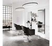 Lot de 2 postures de coiffure, 2 fauteuils 2 miroirs avec repose-pieds Paris