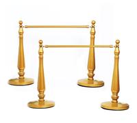 Lot de 2 Poteau de Guidage Barriere avec Barre Transversale Inflexible pour Fêtes Expositions et Mariages