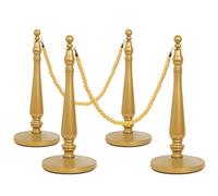 Lot de 2 Poteau de Guidage Barriere avec Corde en Velours pour Séparations de Files D'attente et Magasins