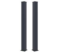 Lot de 2 poteaux de clôture G21 pour portail et portail, 15 x 190 cm, avec pied, anthracite