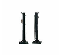 Lot de 2 poteaux de padel carrés fixes avec bases à visser Softee Equipment Vert 80x80 mm