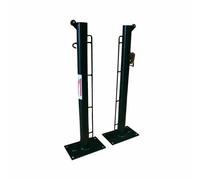 Lot de 2 poteaux de tennis fixes avec bases à visser Softee Equipment Noir Ø80 mm