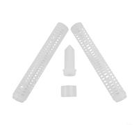 Lot de 2 poteaux empilables en plastique pour plantes grimpantes, support de plantes blanches de 28,5 cm avec prise de terre pour pothos lierre intérieur jardin