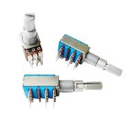 Lot de 2 potentiomètres de volume à double axe, double réglage, deux C100K, un B50K, type 12