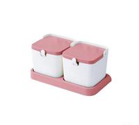 Lot de 2 pots à épices à couvercle rabattable avec design fonctionnel pour manipuler les assaisonnements de cuisine comme la cannelle et l'ail en poudre