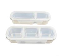 Lot de 2 pots à goûter en acier inoxydable - Boîtes hermétiques réutilisables avec couvercles à vis - Parfait pour les yaourts, les fruits et les noix - Passe au lave-vaisselle - 26,2 x 10,3 cm (blanc