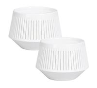 Lot de 2 pots à orchidée à double couche, trous d'aération à 360° et soucoupes de drainage pour des racines plus saines, convient pour les dendrobiums, phalaenopsis, plantes grasses et cactus Blanc