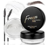 Lot de 2 pots de cire pour sourcils - Extra durable - Transparent - Définissant - Fixateur - Crème coiffante - Pour la définition de la forme - Noir