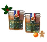 Lot de 2 pots de confiture de Noël 320g au pain d'épices - Lucien Georgelin