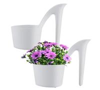 Lot de 2 pots de fleurs à talons hauts pour intérieur - Pour pensées et plantes décoratives, matériau PP durable, décoration parfaite pour le salon et cadeau