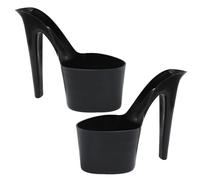Lot de 2 pots de fleurs à talons hauts pour intérieur - Pour pensées et plantes décoratives, matériau PP durable, décoration parfaite pour le salon et cadeau