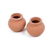 Lot de 2 pots de fleurs en argile à petite échelle pour cérémonie de mariage, cours d'art artisanal et activités de botanique pratiques dans les écoles (3#)