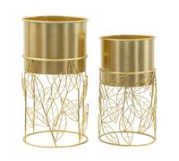 Lot de 2 Cache-Pots sur Pied "Livi" 43cm Or
