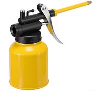 Lot de 2 pots d'huile en métal avec pompe de lubrification haute pression pour voiture, moteur, machines, atelier, huile d'entretien