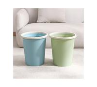 Lot de 2 poubelles rondes en plastique sans couvercle avec anneau de pression pour salon, chambre à coucher, cuisine, etc. Petite/moyenne/grande