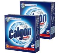 Lot de 2 Poudres 3 en1 Anticalcaire Nettoyant Lave-Linge - 40 Lavages