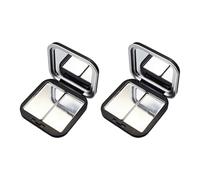 Lot de 2 poudres de maquillage avec palette de fards à paupières vides miroir transparent pour femmes et filles, fermeture magnétique puissante, blush