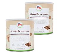 Lot de 2 poudres de protéines Power Chocolat selon Dr. Strunz 2 x 750 g - Protéines multi-composants hautement solubles : lactosérum, protéines de soja, lait, œuf de poule + L-carnitine - Score