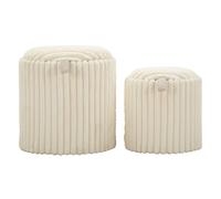 Lot de 2 Poufs Coffre "Goteborg" 42cm Blanc