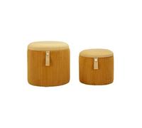 Lot de 2 Poufs Coffres "Bolzano" 38cm Moutarde