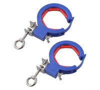 Lot de 2 poulies de câble - Rouleau en nylon et acier inoxydable - Installation efficace - Outil de câblage intérieur et extérieur - Capacité de charge de 25 kg - Bleu foncé