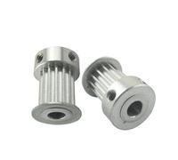 Lot de 2 poulies de distribution 3M-18T, largeur de courroie de 16 mm, alésage de 4/5/6/6,35/7/8 mm, 18 dents, pas de dents de 3 mm, poulies de courroie synchrone pour applications de synchronisation