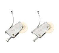Lot de 2 Poulies de Garde-robe, Roues de Rouleau de Porte Coulissante en Acier Inoxydable pour Fenêtre de Meuble de Placard (Roue concave)