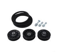 Lot de 2 poulies et courroie trapézoïdale pour modèles de tondeuse à gazon LGT 2654 1542 XPT 2042LS 2448T compatible avec les numéros de pièces 532194326 et 532194327 pour l'entretien du système de