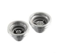 Lot de 2 poulies pagodes en aluminium pour perceuse à perceuse d'établi, poulie de transmission à courroie trapézoïdale à 5 étapes avec vis de réglage M8, compatible avec arbre de moteur de courroie