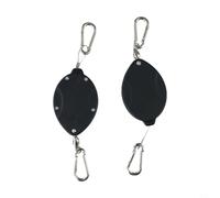 Lot de 2 poulies réglables pour plantes suspendues | Crochets rétractables robustes pour soulever et tirer automatiquement les paniers de jardin | Pots | Mangeoires à oiseaux | Noir