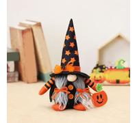 Lot de 2 poupées de nain d'Halloween saisonnières pour décoration de la maison et présentoirs de fête, avec base pour un placement stable