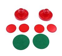 Lot de 2 poussettes Air Hockey Attaquants Buts + Quatre Palets M Rouge