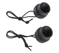 Lot de 2 poussières de plongée pour valves de réservoir de plongée 5814NPS, pour protection du connecteur DIN avec corde de transport réfléchissante (corde noire)