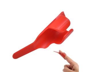 Lot de 2 poussoirs de doigts à coudre | Contrôleur de fil de doigt réglable | Cône à sertir pour une prise facile des ciseaux et une couture lisse