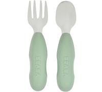 Lot de 2 pré-couverts en inox vert sauge